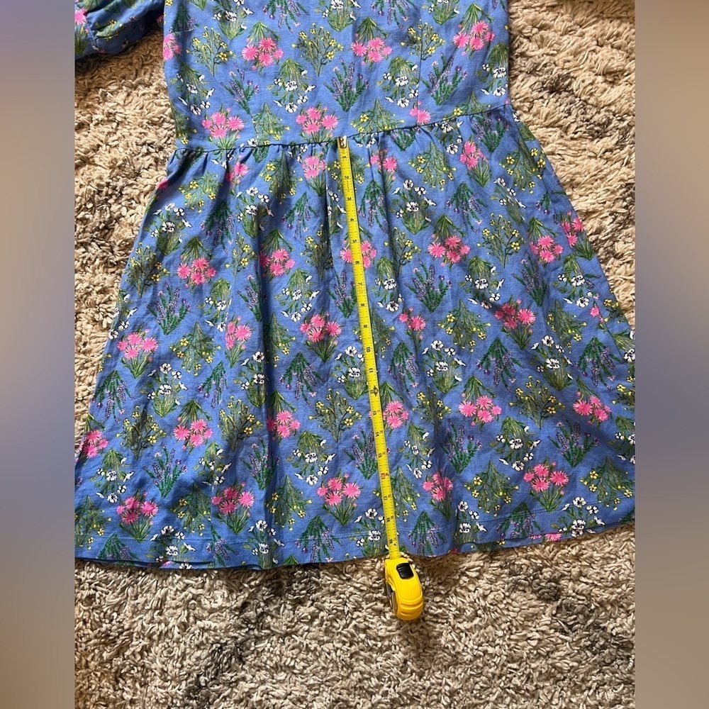 LOFT Floral U-Neck Puff Sleeve Dress size 2 (E103) - Picture 10 of 15